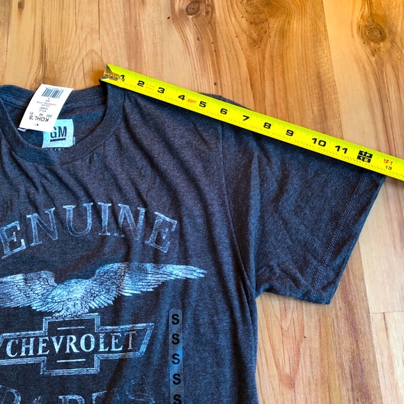 NEW Chevrolet Genuine Parts Eagle Logo Tee Shirt Small Gray Men’s - Picture 9 of 15
